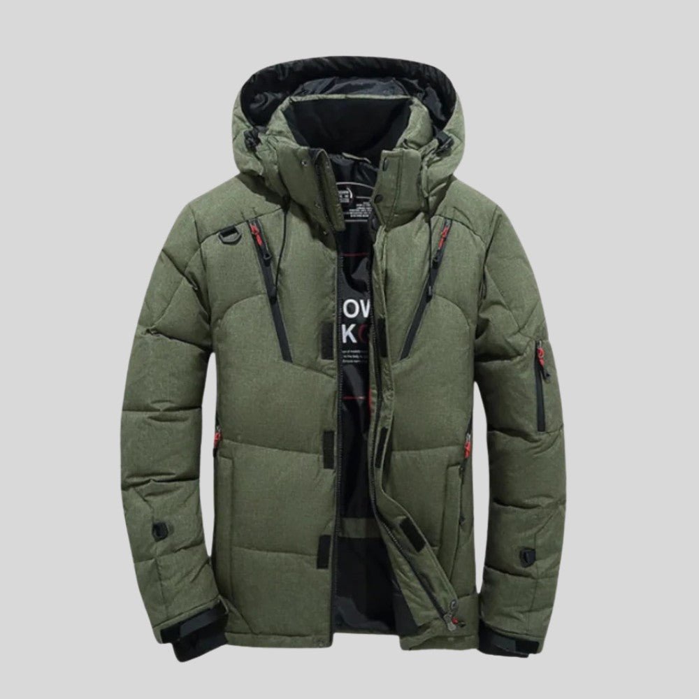 Insulated Puffer Jacket with Hood - Men's Puffer Jacket - Wild Eye Vision
