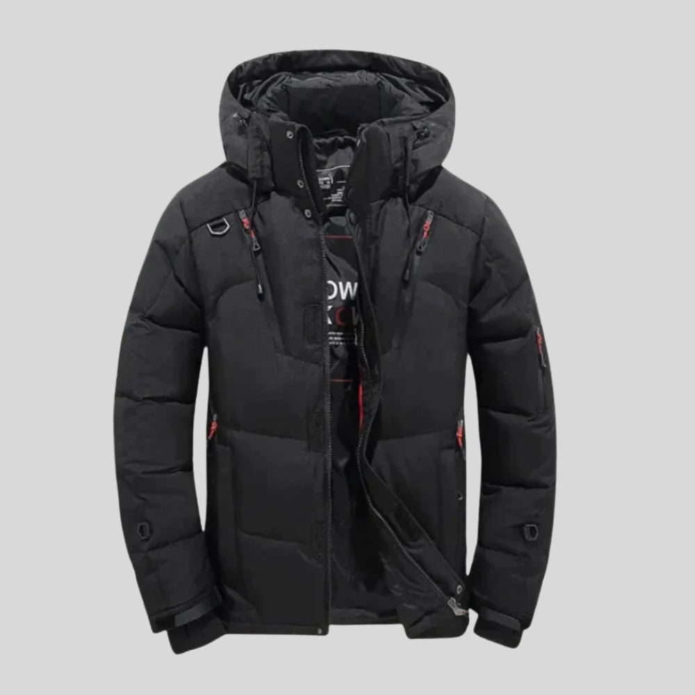 Insulated Puffer Jacket with Hood - Men's Puffer Jacket - Wild Eye Vision