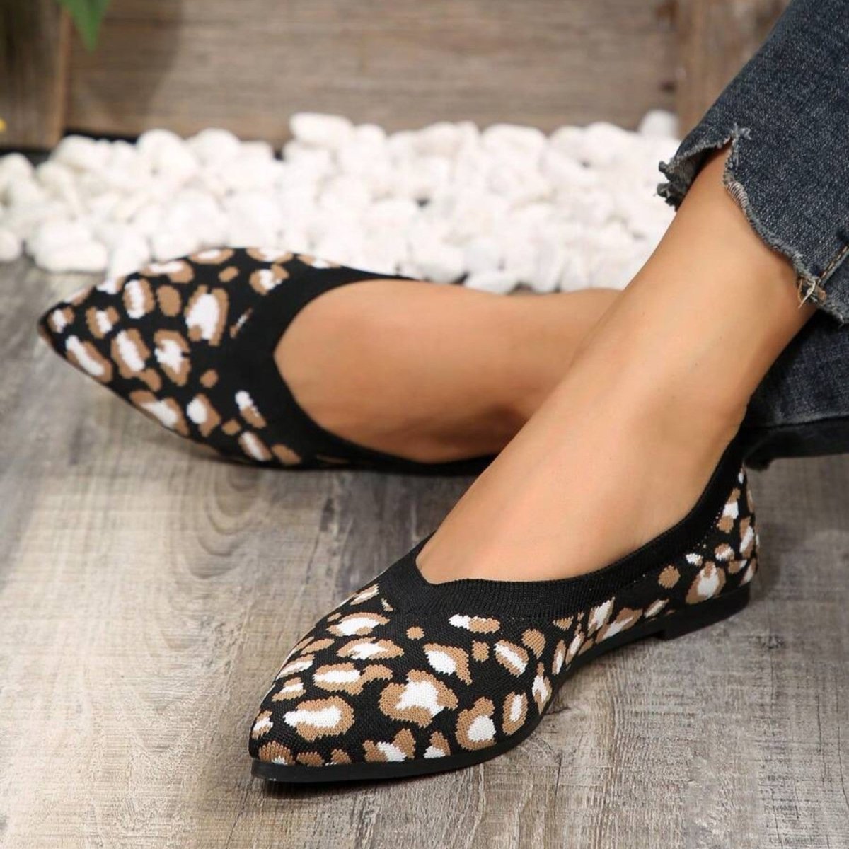 Leopard Print Comfort Flats - Orthopedic Slippers - Wild Eye Vision