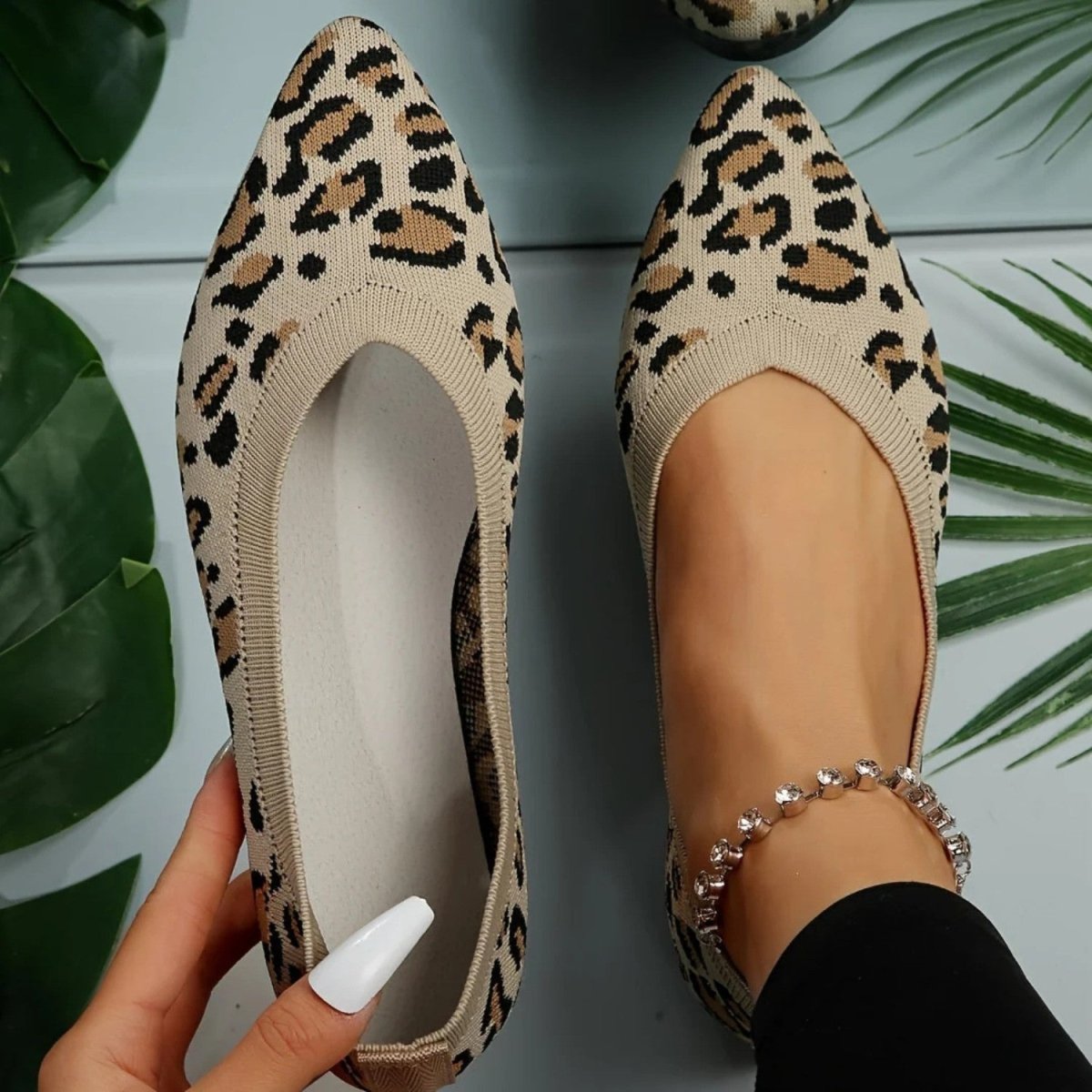 Leopard Print Comfort Flats - Orthopedic Slippers - Wild Eye Vision