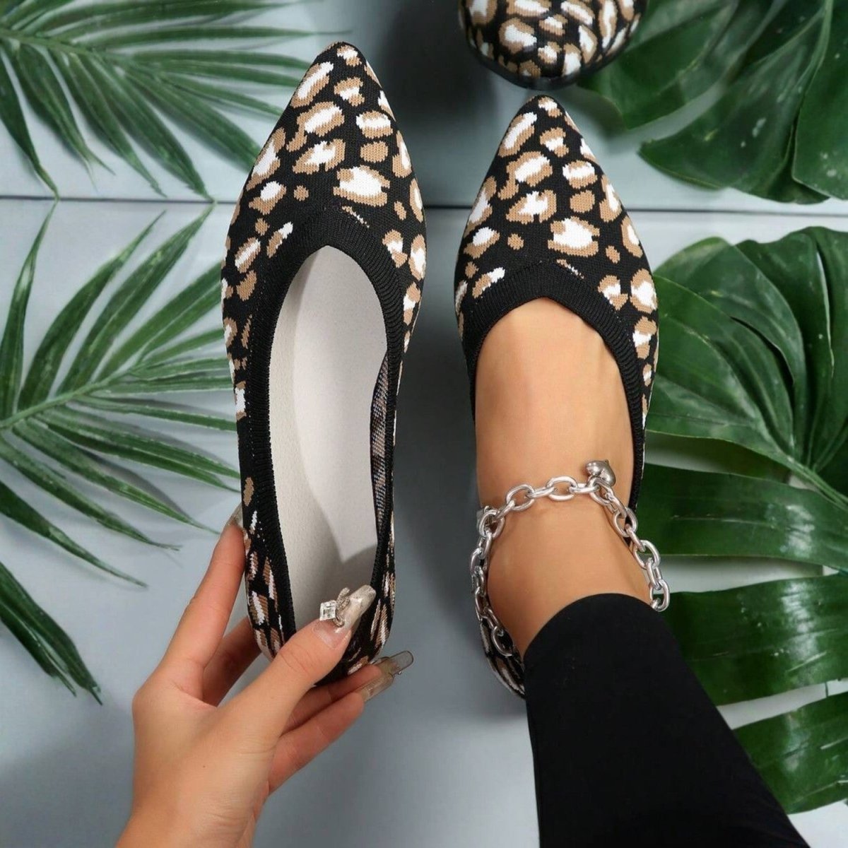 Leopard Print Comfort Flats - Orthopedic Slippers - Wild Eye Vision