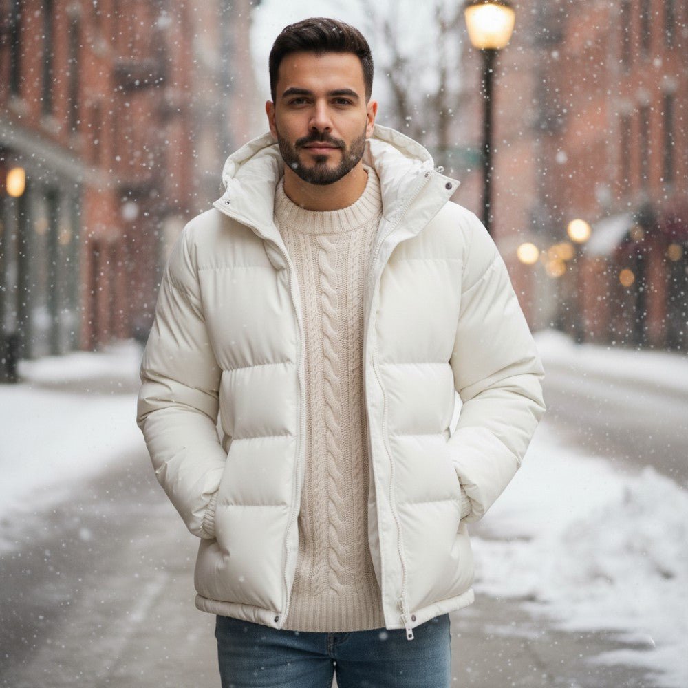 Lightweight Hooded Puffer Jacket - Men's Puffer Jacket - Wild Eye Vision
