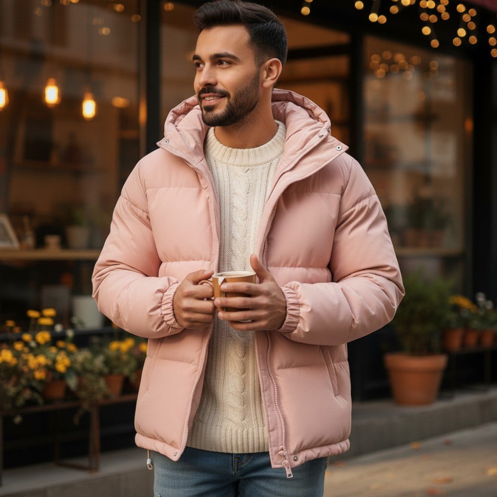 Lightweight Hooded Puffer Jacket - Men's Puffer Jacket - Wild Eye Vision