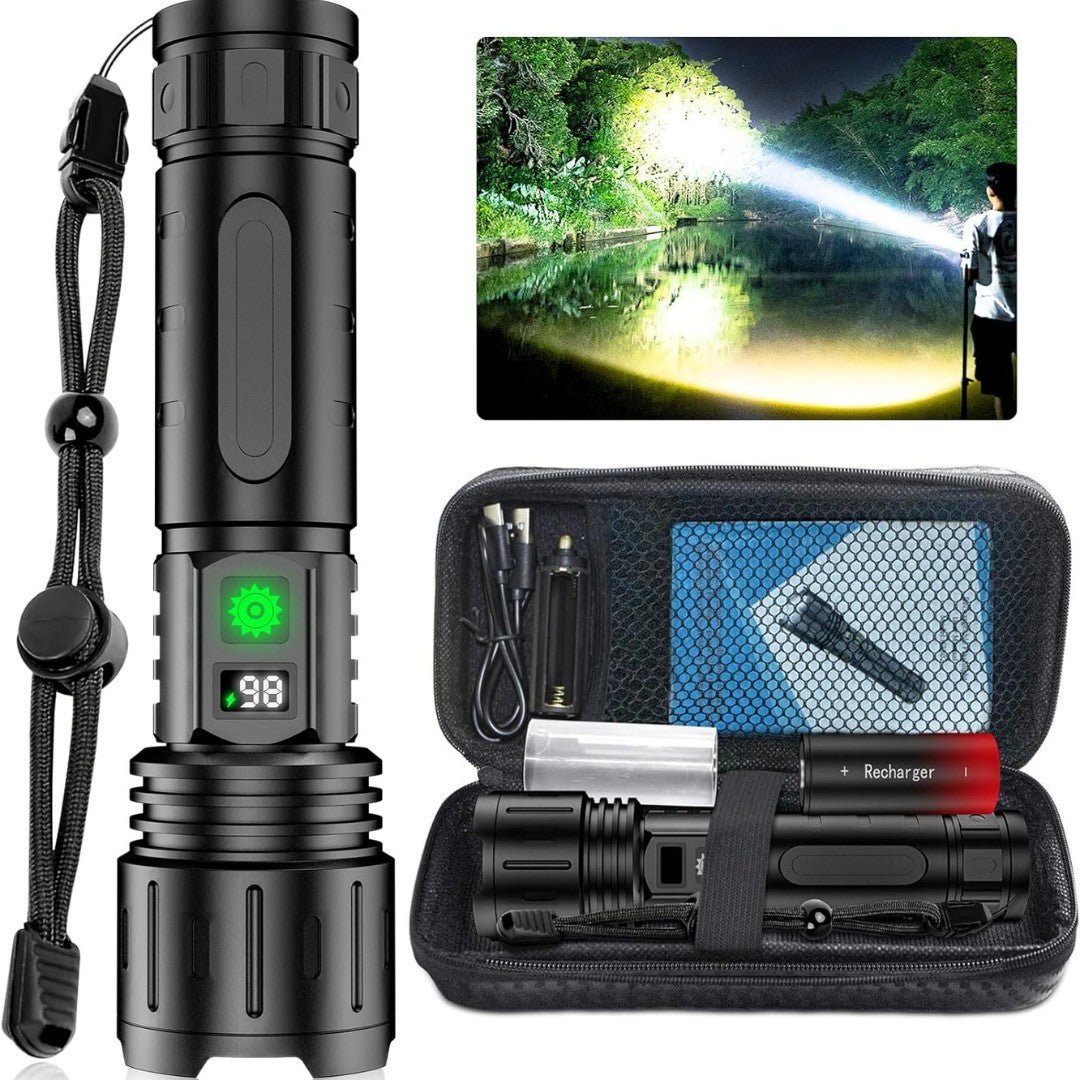 1 100 lumen rechargeable led flashlight with slim barrel LumaBeam – 100,000 Lumen Rechargeable LED Flashlight with Power Bank