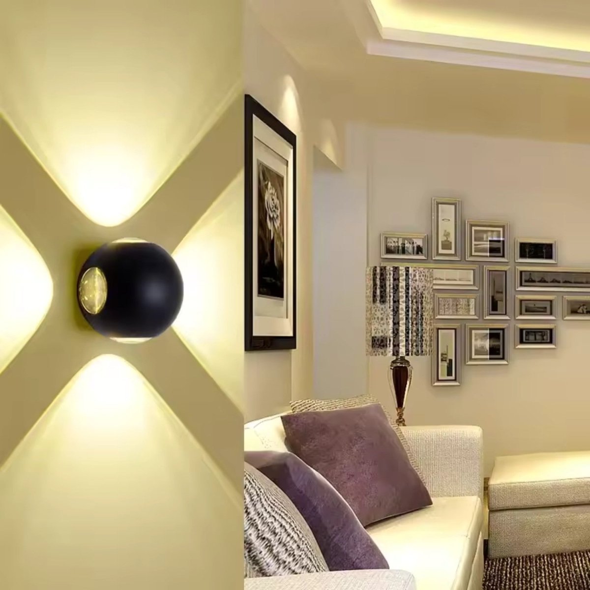 Matte Black Sculptural Beam Wall Light - Wall Light - Wild Eye Vision