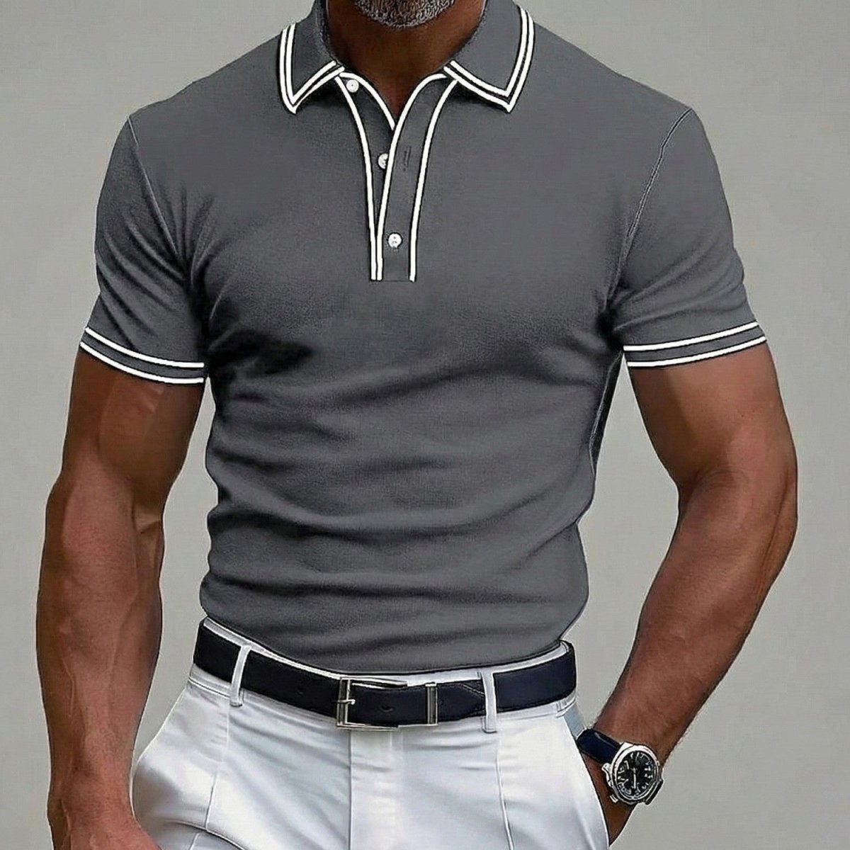Men's Classic Contrast Tipped Polo Shirt - Polo Shirts - Wild Eye Vision