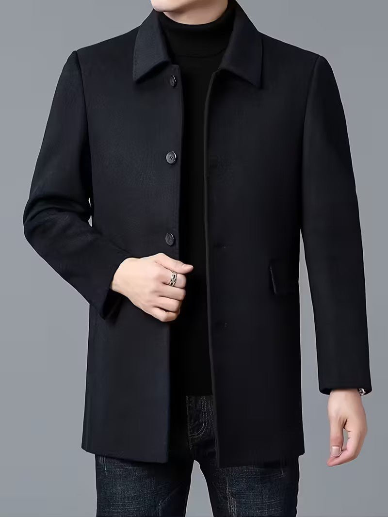 Men’s Classic Mid Length Coat - Men's Coat - Wild Eye Vision