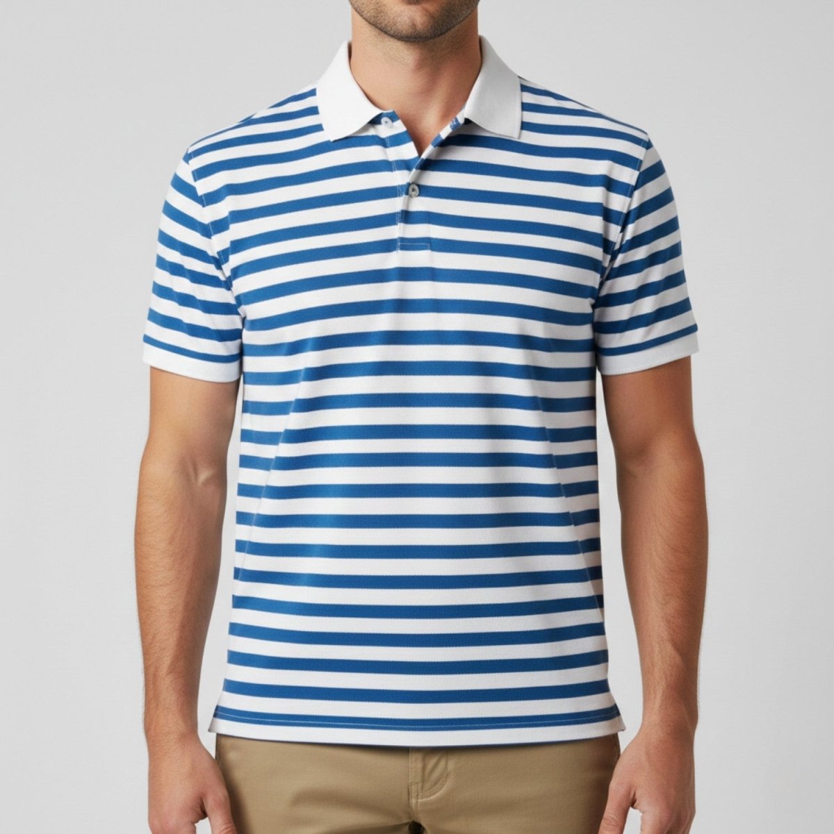 Men's Classic Striped Summer Polo Shirt - Polo Shirts - Wild Eye Vision