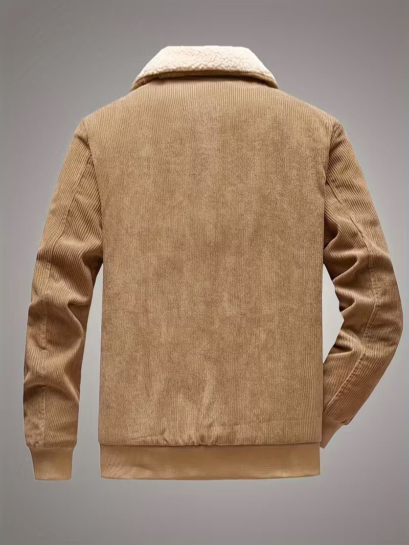 Men’s Corduroy Fleece Jacket - Men's Sherpa Jacket - Wild Eye Vision
