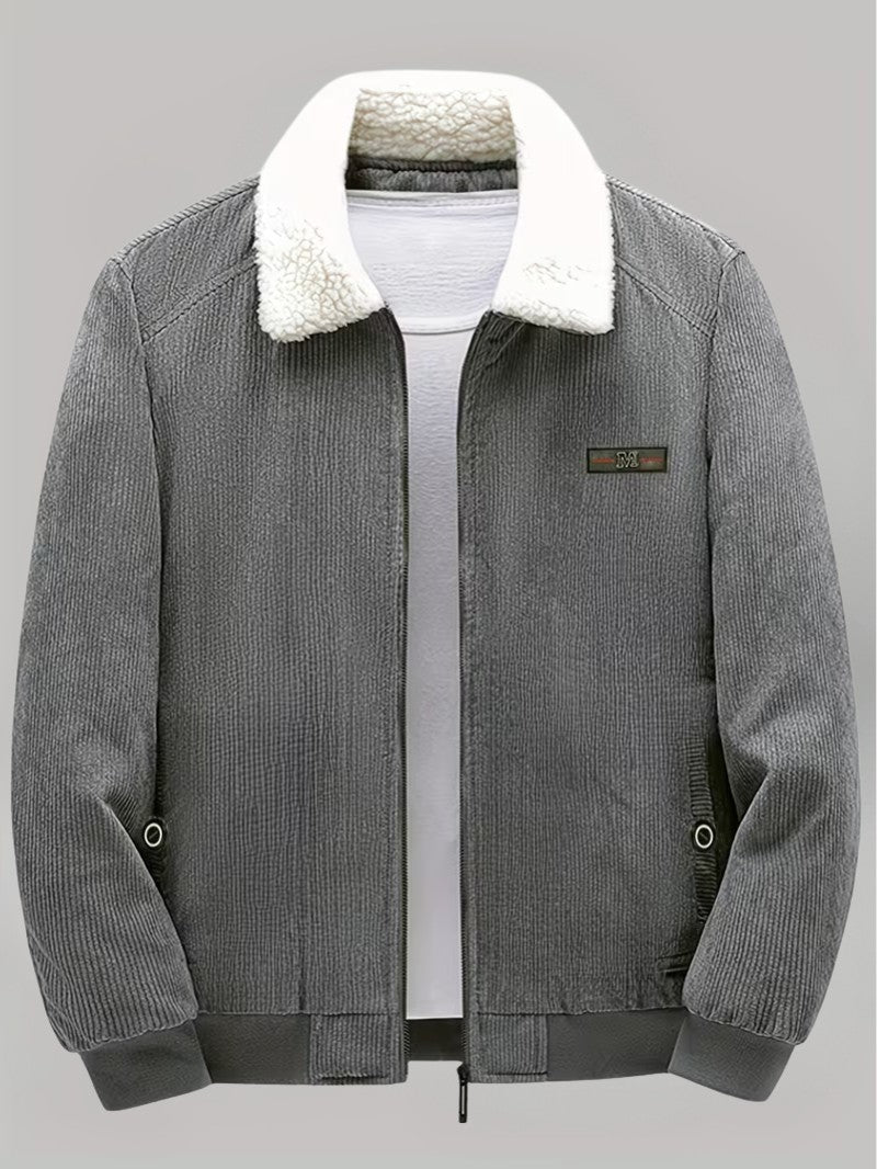 Men’s Corduroy Fleece Jacket - Men's Sherpa Jacket - Wild Eye Vision