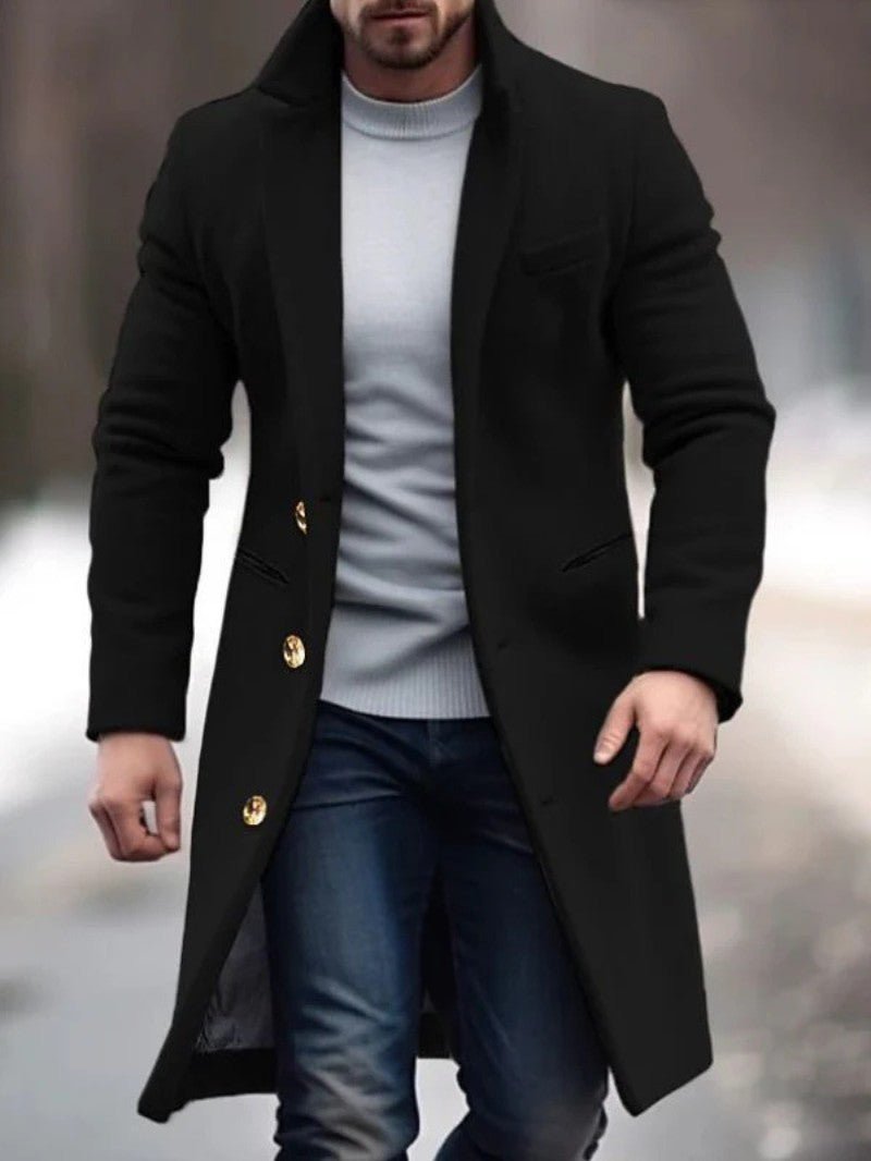 Men’s Elegant Wool Winter Coat - Men's Coat - Wild Eye Vision