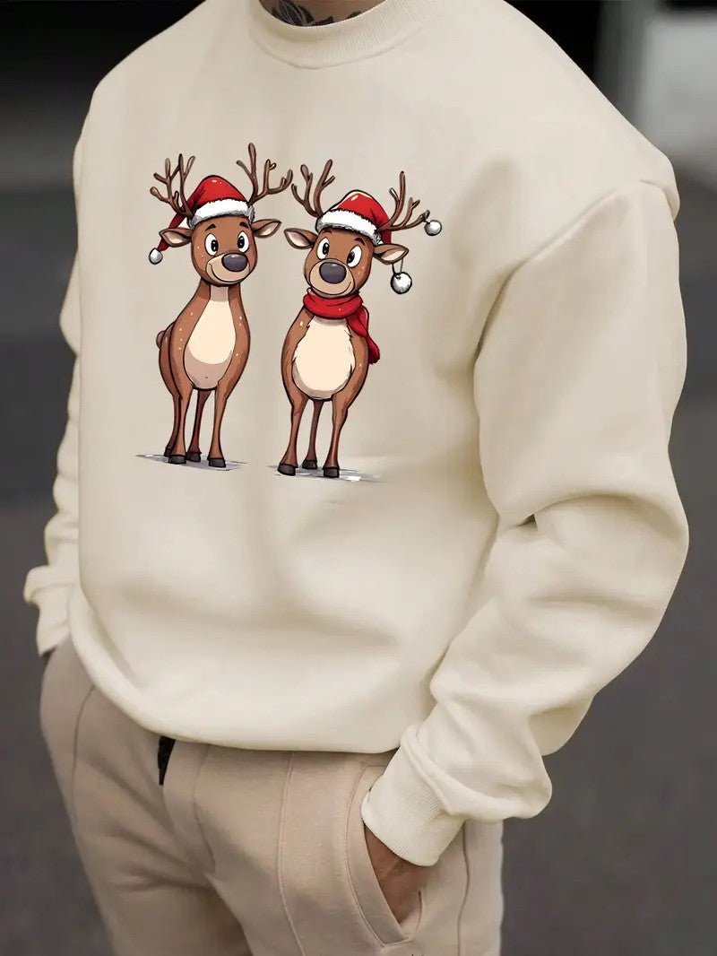 Men’s Festive Reindeer Sweatshirt - Mens Christmas Jumpers - Wild Eye Vision
