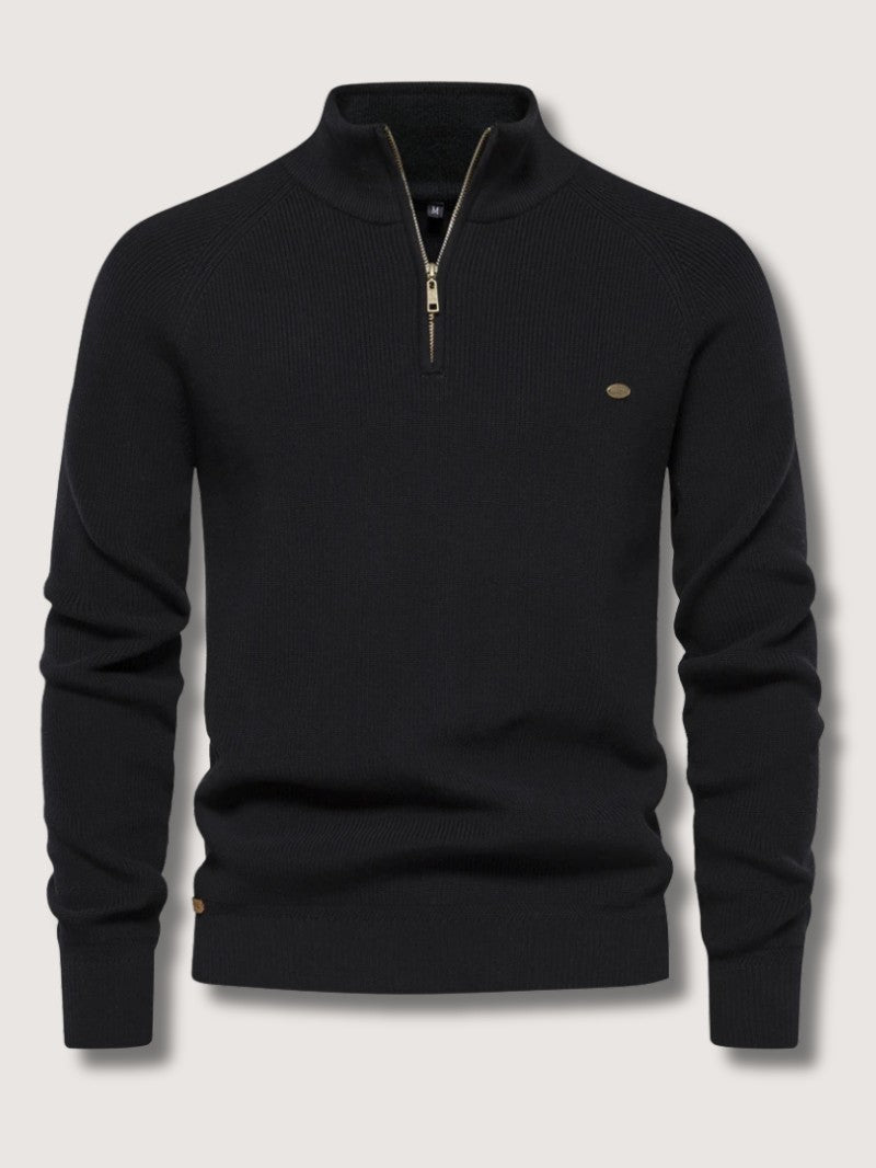 Men’s Half Zip Knit Jumper - Men Knitted Jumper - Wild Eye Vision