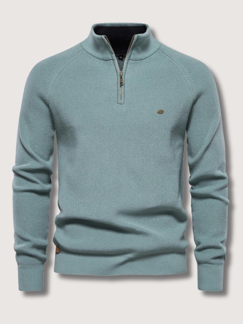 Men’s Half Zip Knit Jumper - Men Knitted Jumper - Wild Eye Vision