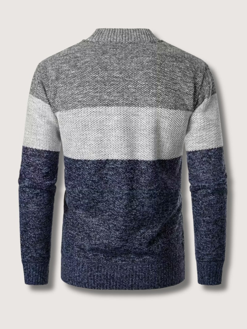 Men’s High Neck Fleece - Lined Knit Cardigan - Men Knit Cardigan - Wild Eye Vision