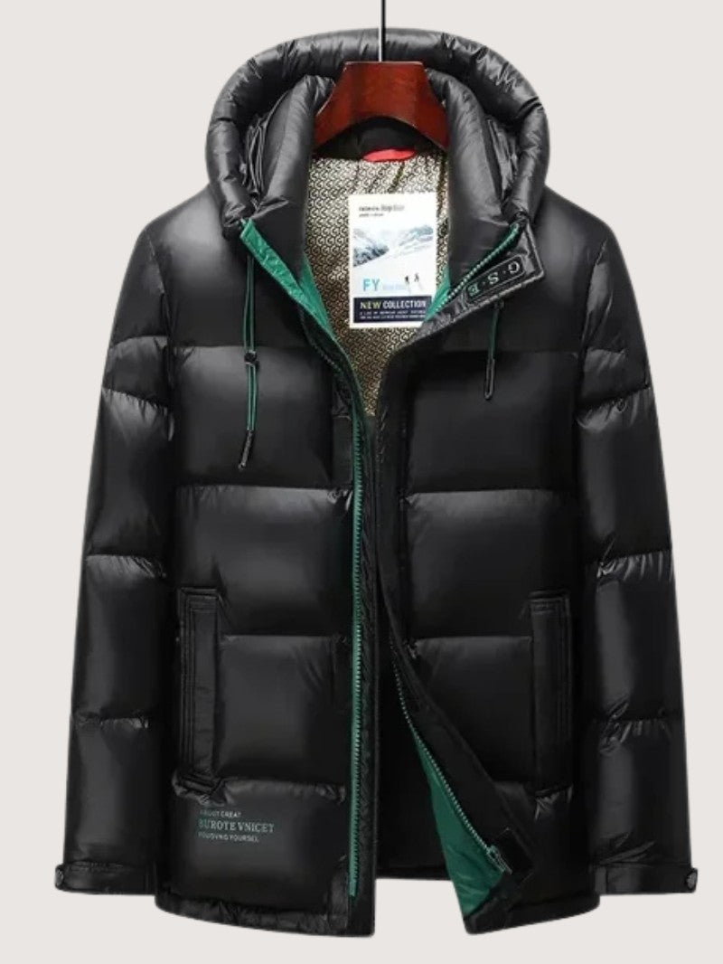 Men's Hooded Puffer Jacket - Men's Winter Jacket - Wild Eye Vision