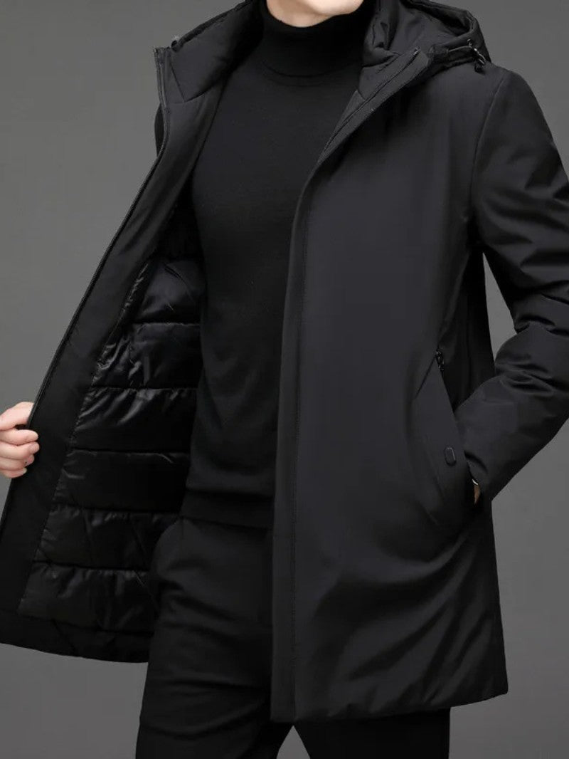 Men’s Long Hooded Winter Jacket - Men's Coat - Wild Eye Vision