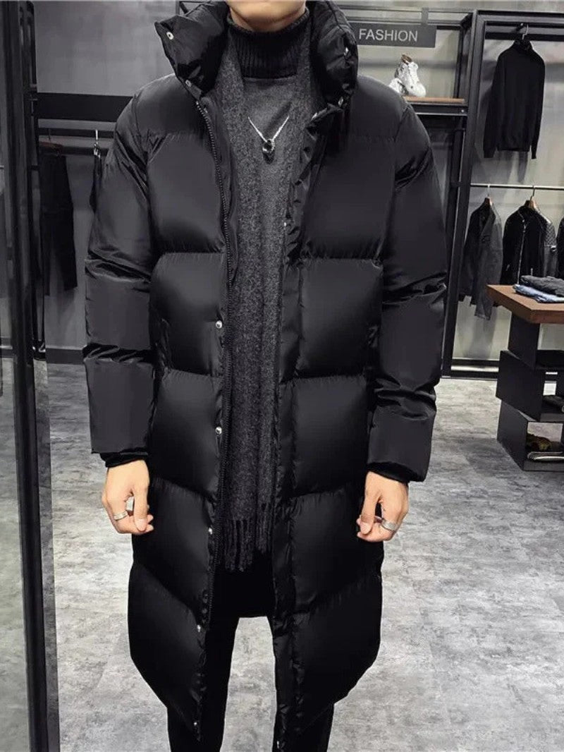 Men’s Long Winter Puffer Jacket - Men's Coat - Wild Eye Vision