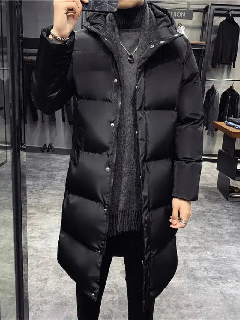 Men’s Long Winter Puffer Jacket - Men's Coat - Wild Eye Vision