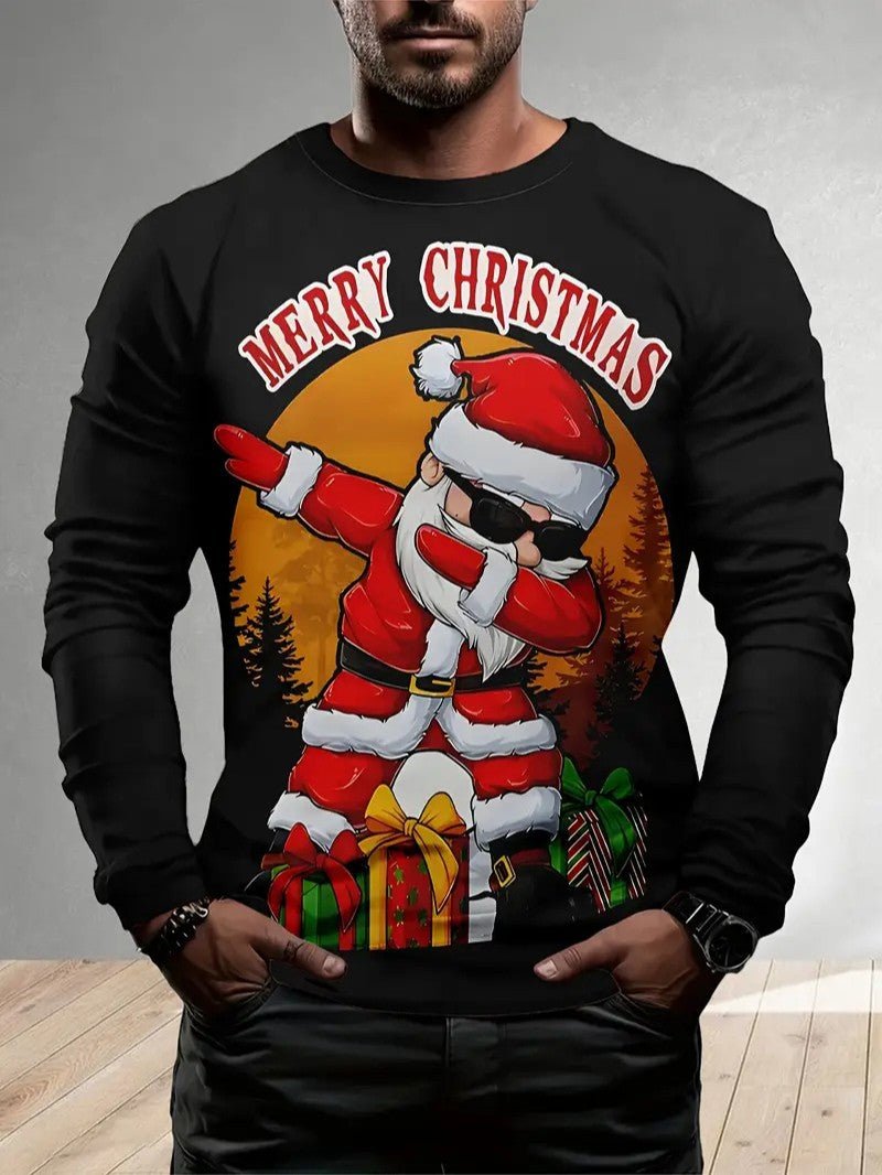 Men’s Merry Christmas Santa Pullover - Mens Christmas Jumpers - Wild Eye Vision