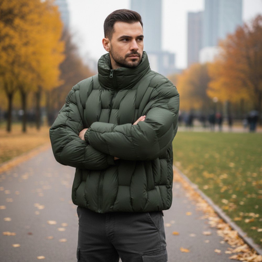 Men’s Quilted Puffer Jacket - Men's Puffer Jacket - Wild Eye Vision