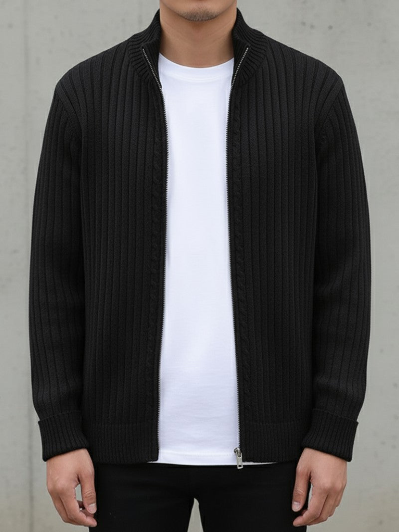Men’s Ribbed Knit Cardigan - Men Knit Cardigan - Wild Eye Vision