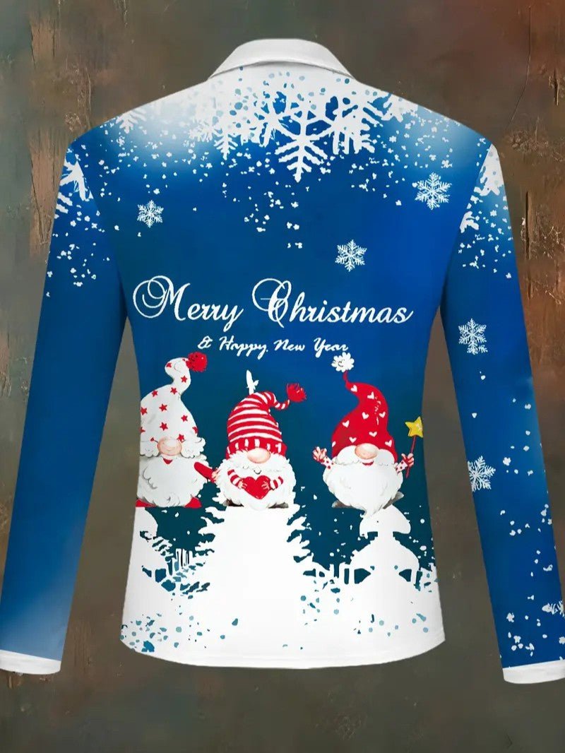 Men’s Santa & Snowflake Christmas Shirt - Mens Christmas Jumpers - Wild Eye Vision