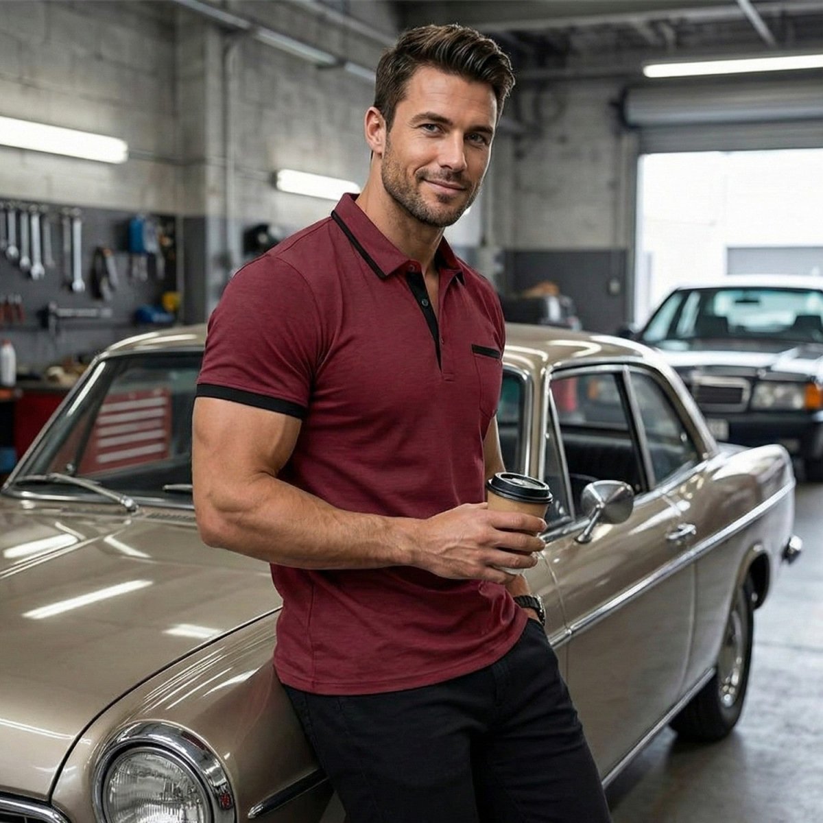 Men's Smart Contrast Trim Polo Shirt - Polo Shirts - Wild Eye Vision