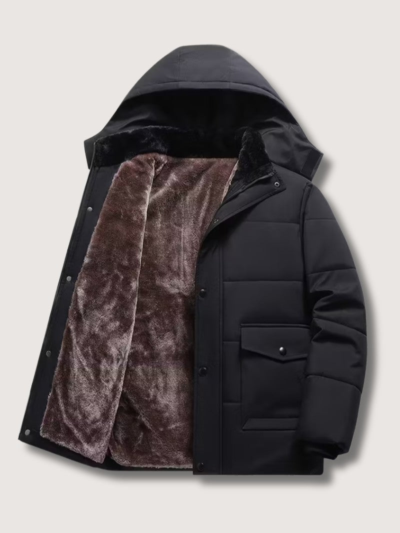 Men’s Thick Padded Winter Jacket - Men's Winter Jacket - Wild Eye Vision