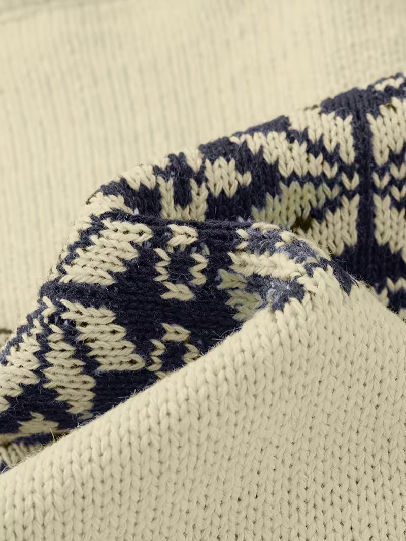 Men’s Winter Knit Cardigan with Stand Collar - Men Knit Cardigan - Wild Eye Vision