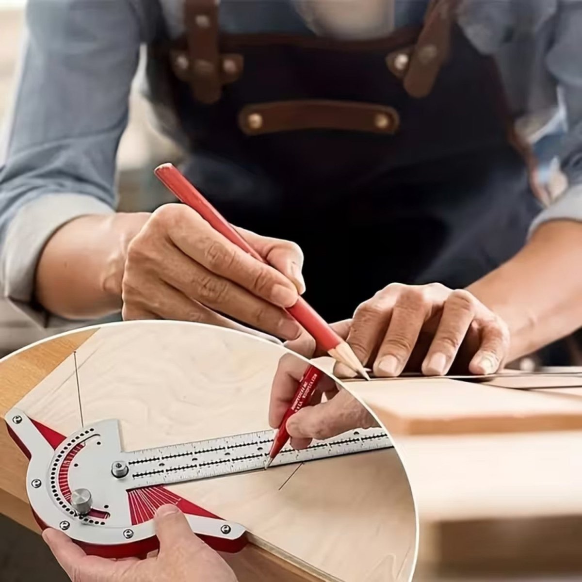 Multi - Angle Woodworking Ruler - Measuring Ruler - Wild Eye Vision