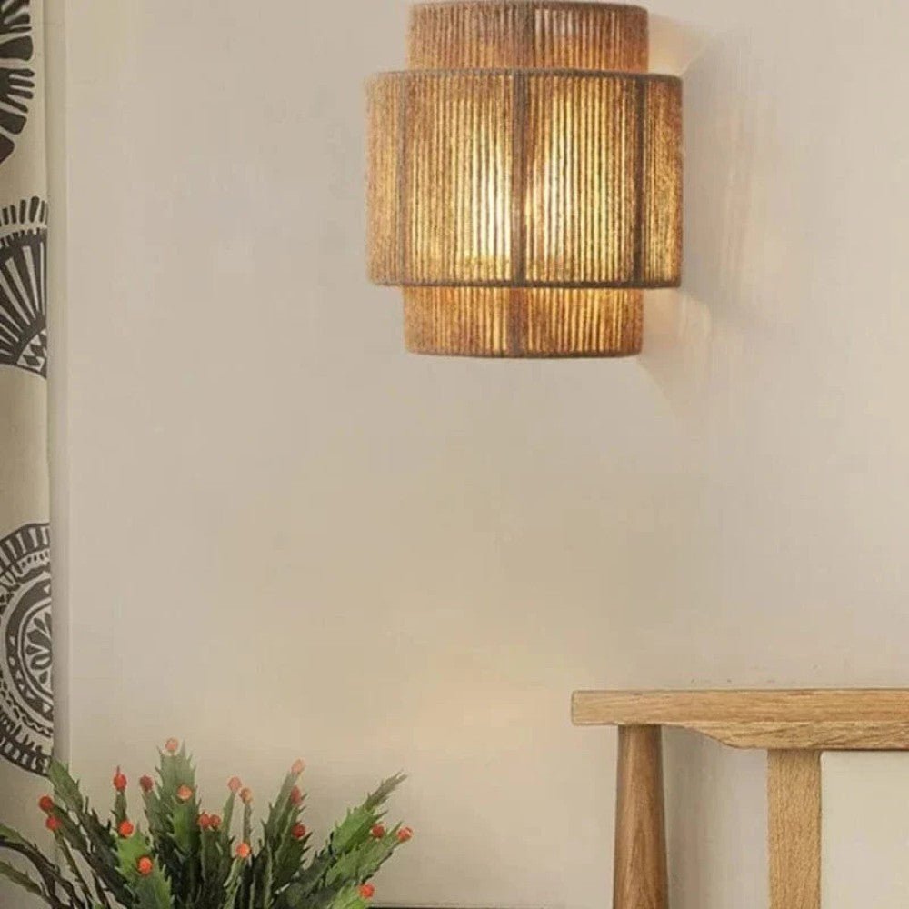 Natural Rattan Weave Wall Light - Wall Light - Wild Eye Vision