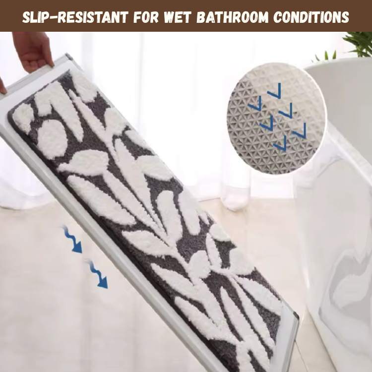 NatureSoft Ultra - Soft Leaf Pattern Bath Mat - Bath Mat - Wild Eye Vision