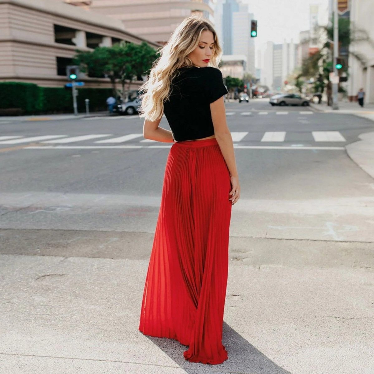 Pleated High Waist Maxi Skirt - Skirt - Wild Eye Vision