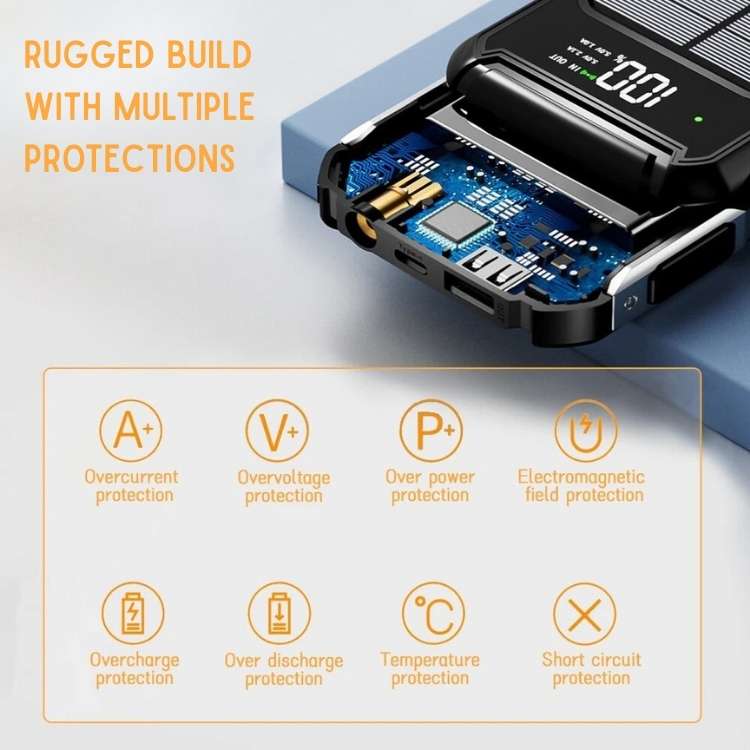 PowerFlex Solar Charger 200000mAh - Mobile Power Bank - Wild Eye Vision