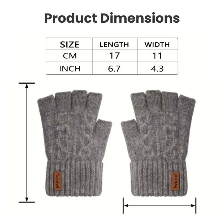 Premium Alpaca Half - Finger Gloves - Gloves - Wild Eye Vision