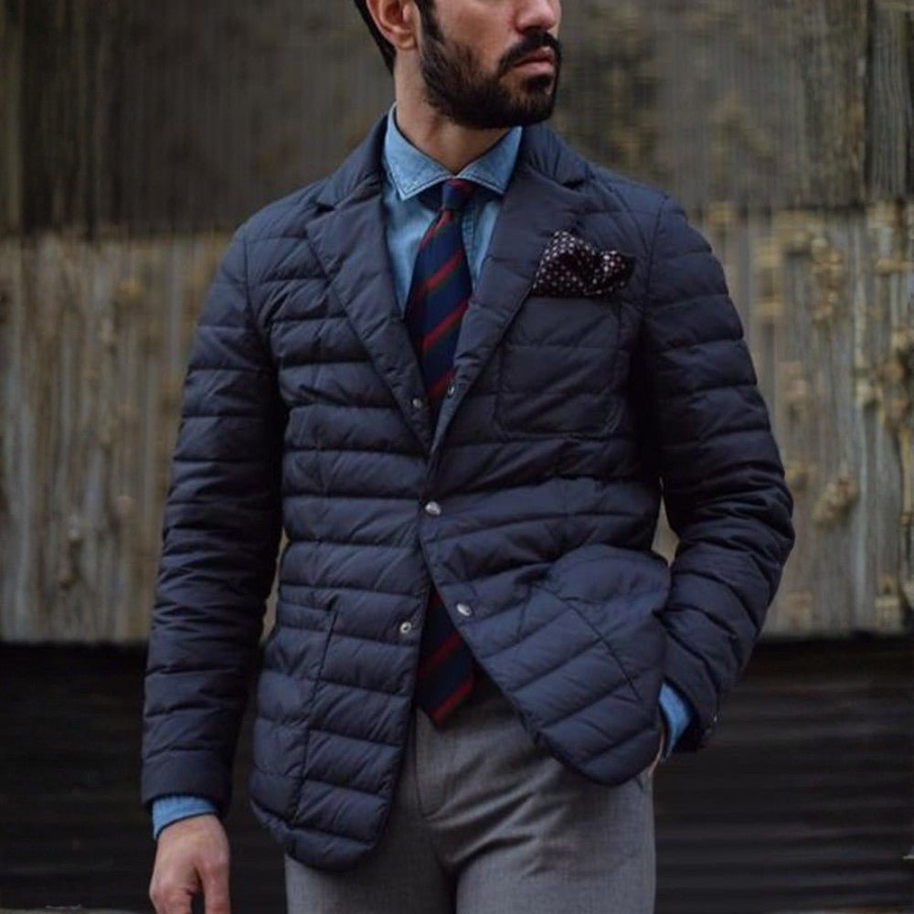 Quilted Padded Smart Casual Jacket - Men's Padded Jacket - Wild Eye Vision