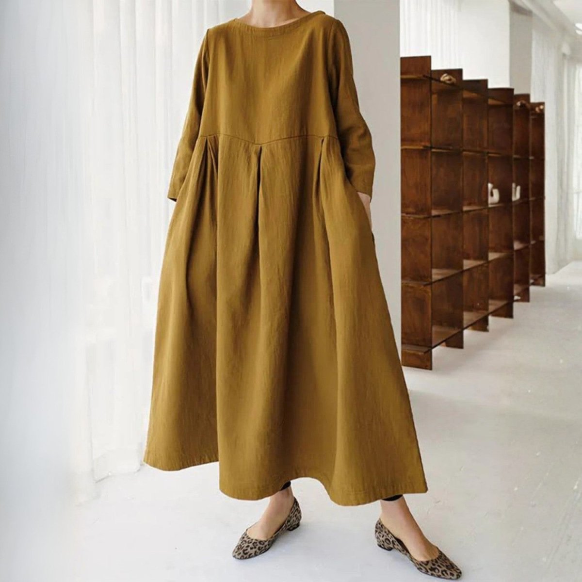 Relaxed Cotton Maxi Dress - Maxi Dress - Wild Eye Vision