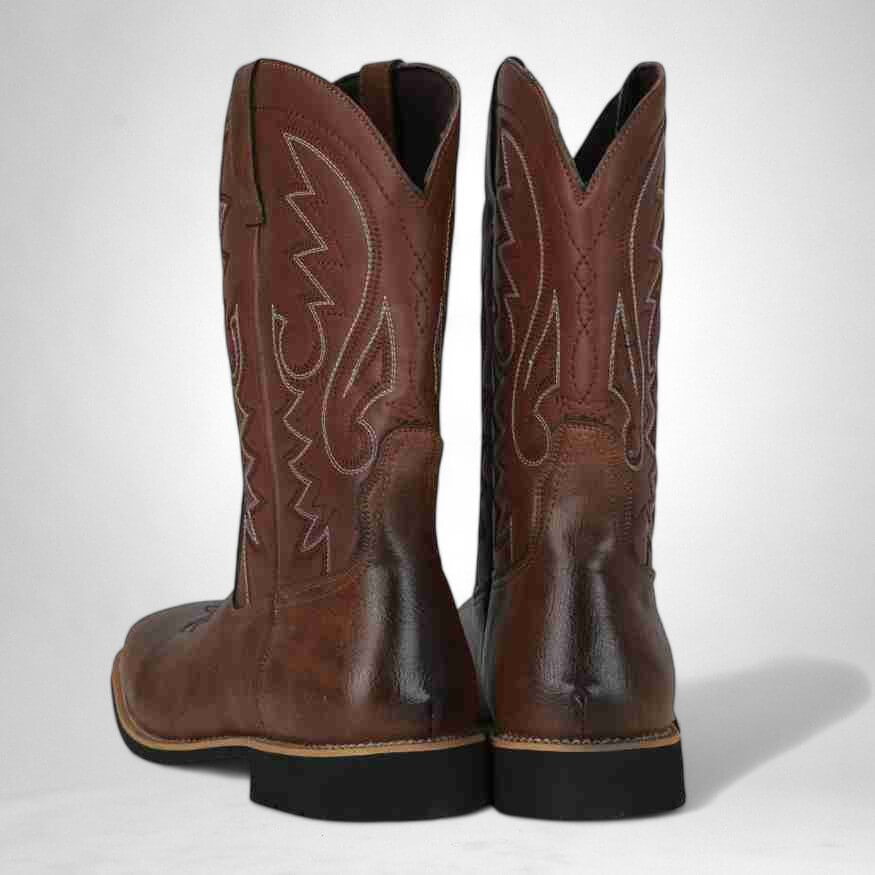 Rugged Men’s Leather Western Boots - Cowboy Boots - Wild Eye Vision