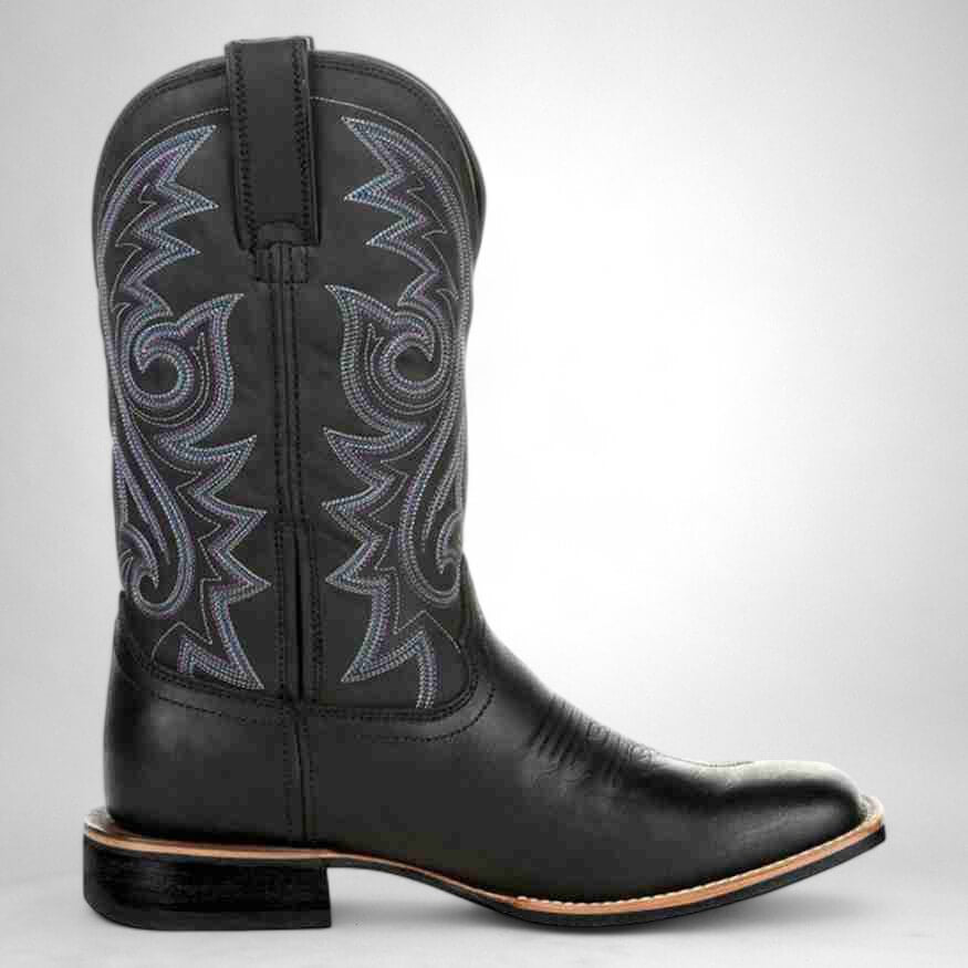 Rugged Men’s Leather Western Boots - Cowboy Boots - Wild Eye Vision