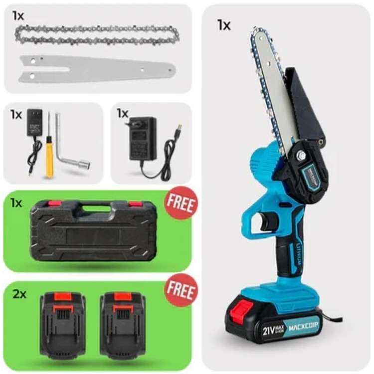 SharpEdge 6" Mini Cordless Electric Chainsaw - Electric Chainsaw - Wild Eye Vision