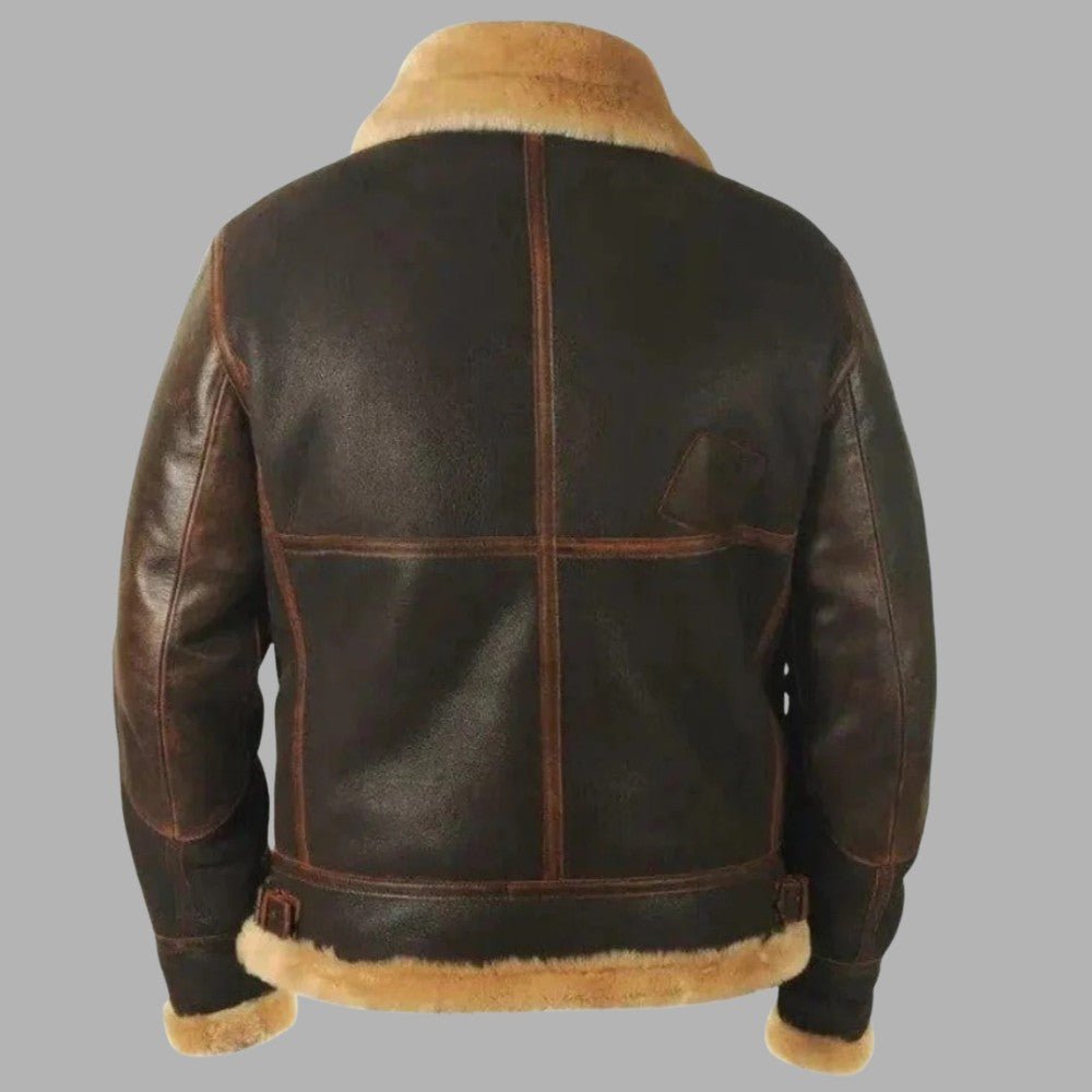 Shearling Pilot Winter Jacket - Men's Leather Jacket - Wild Eye Vision