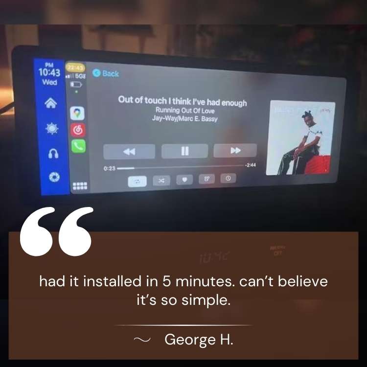 SmartDrive 10.25” Wireless CarPlay & Android Auto Display - CarPlay - Wild Eye Vision