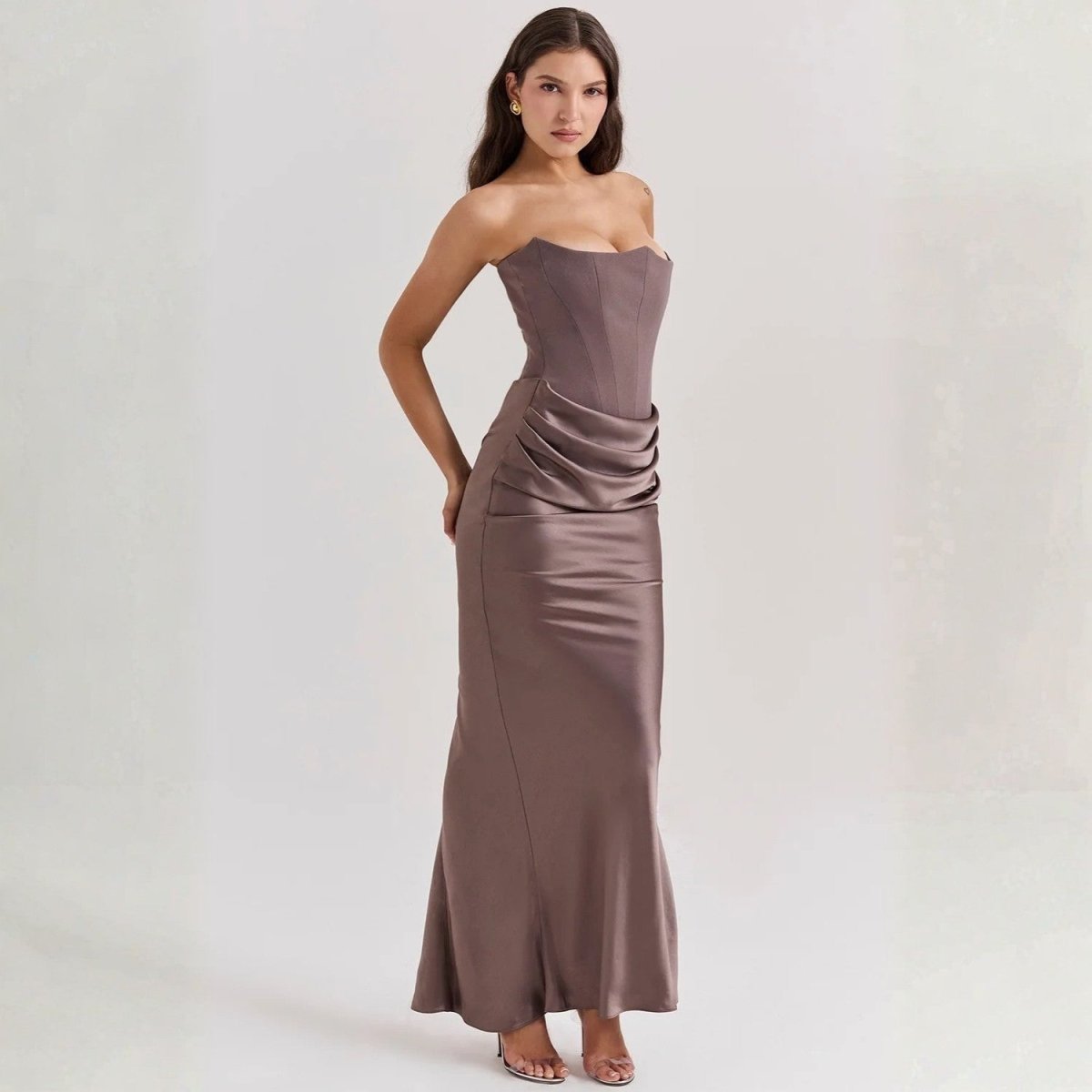 Strapless Corset Maxi Dress - Maxi Dress - Wild Eye Vision