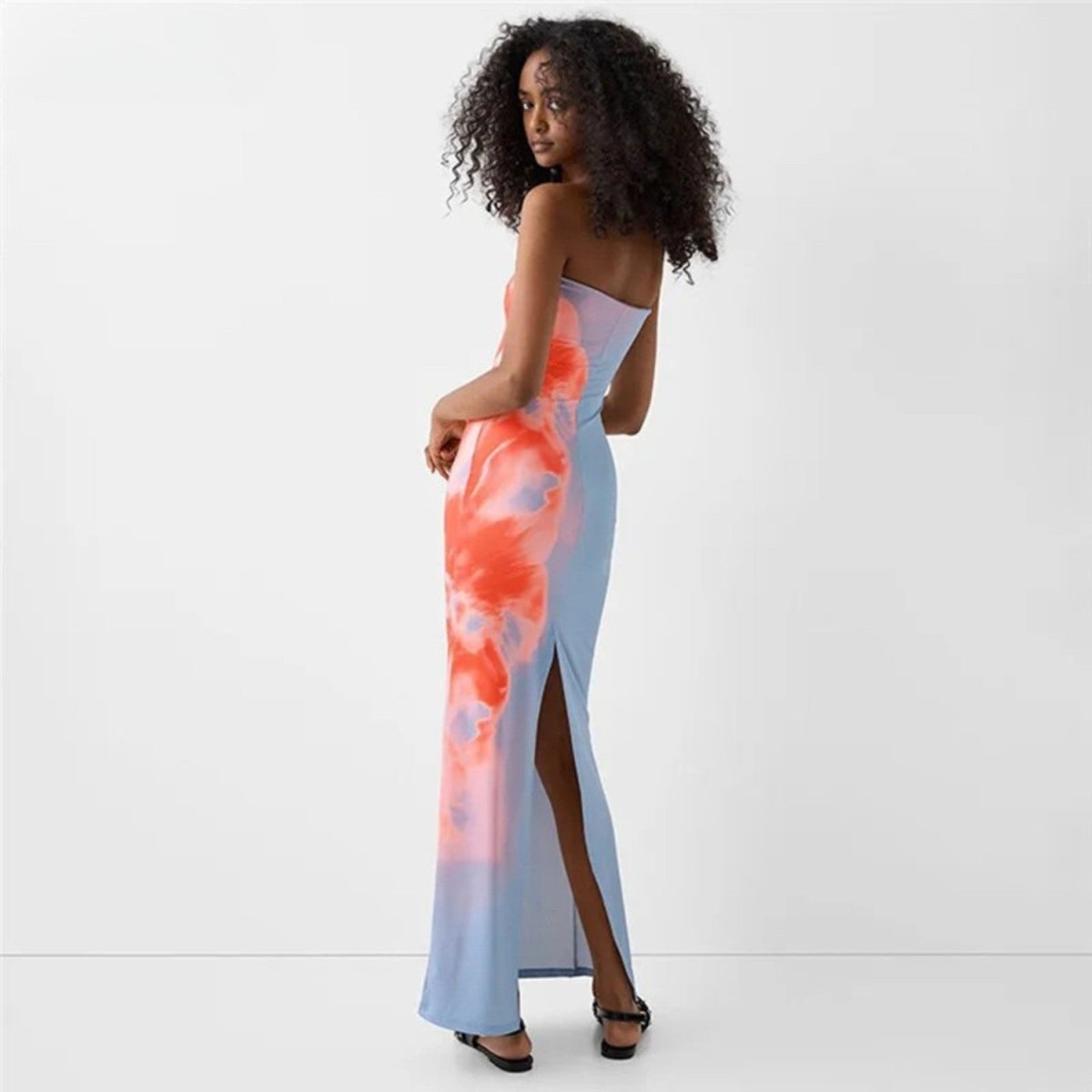 Strapless Printed Summer Maxi Dress - Maxi Dress - Wild Eye Vision