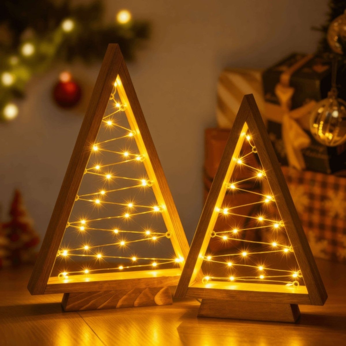 Timber Triangle Light Trees - Table Lamp - Wild Eye Vision