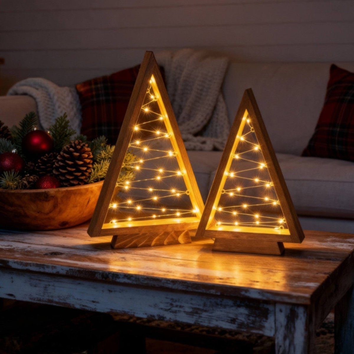 Timber Triangle Light Trees - Table Lamp - Wild Eye Vision