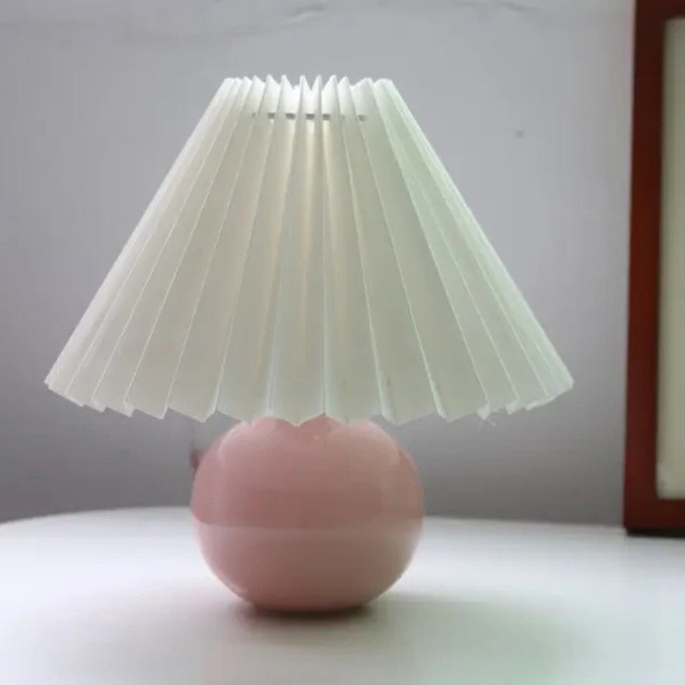 Vintage Pleated Shade Table Lamp - Table Lamp - Wild Eye Vision