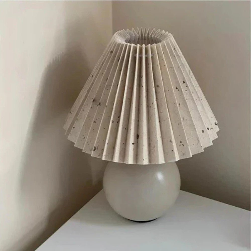 Vintage Pleated Shade Table Lamp - Table Lamp - Wild Eye Vision