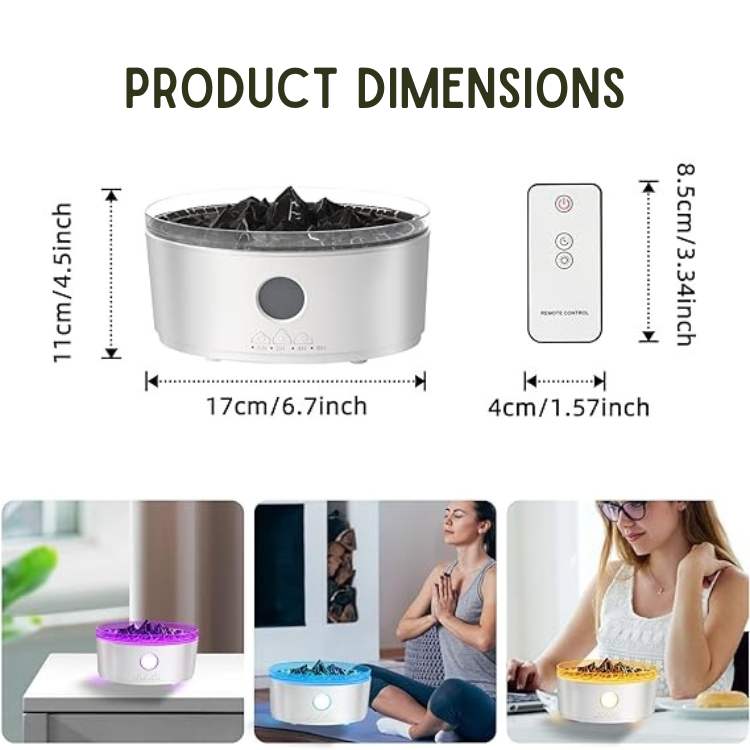 Volcanic Mist Double Ring Oil Diffuser - Essential Oil Diffusers - Wild Eye Vision